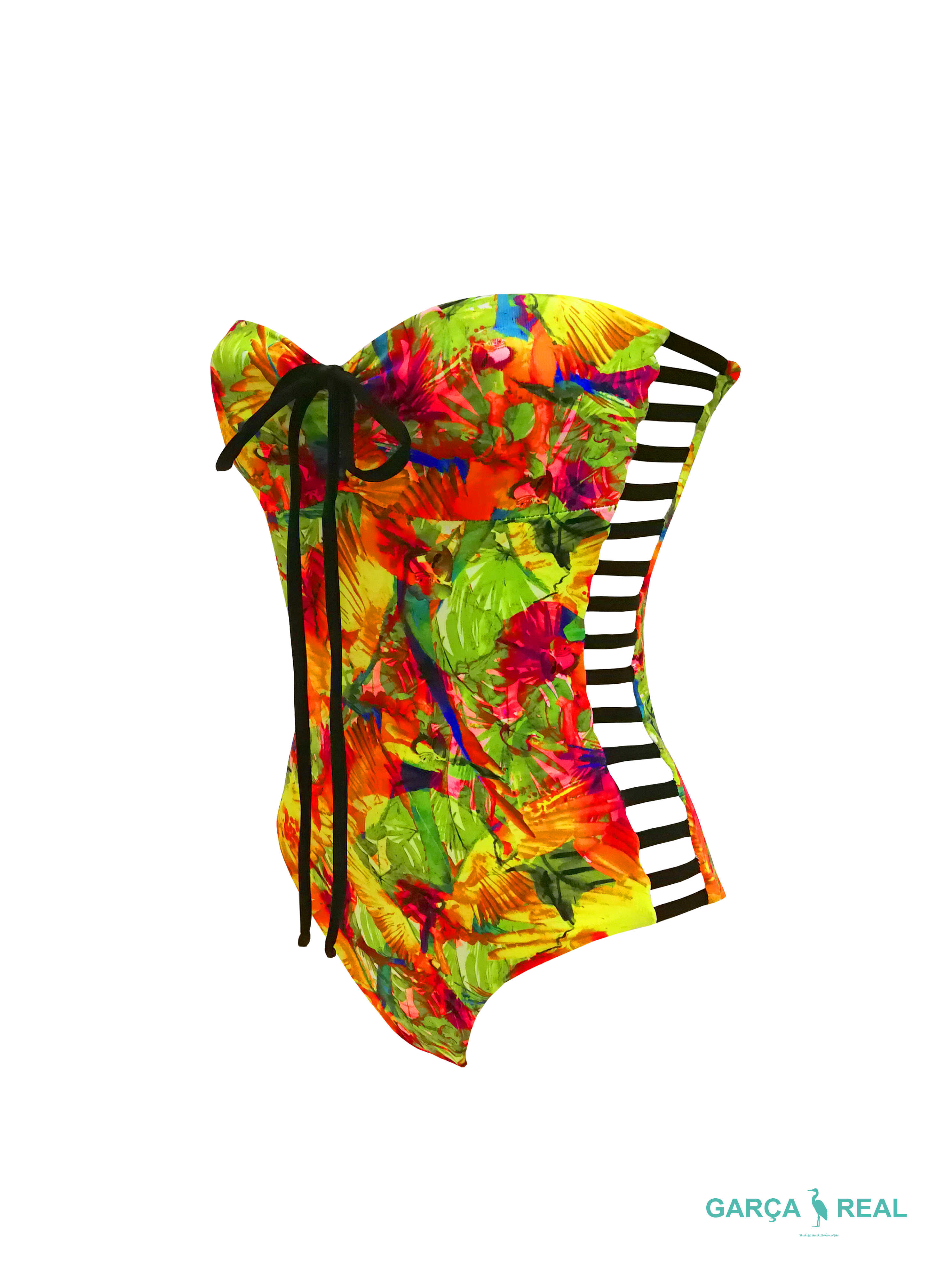 Reversible Corset and Purple Swimsuit