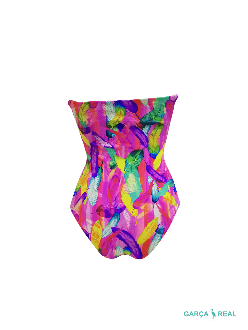 Reversible Corset Feathers and Purple Swimsuit
