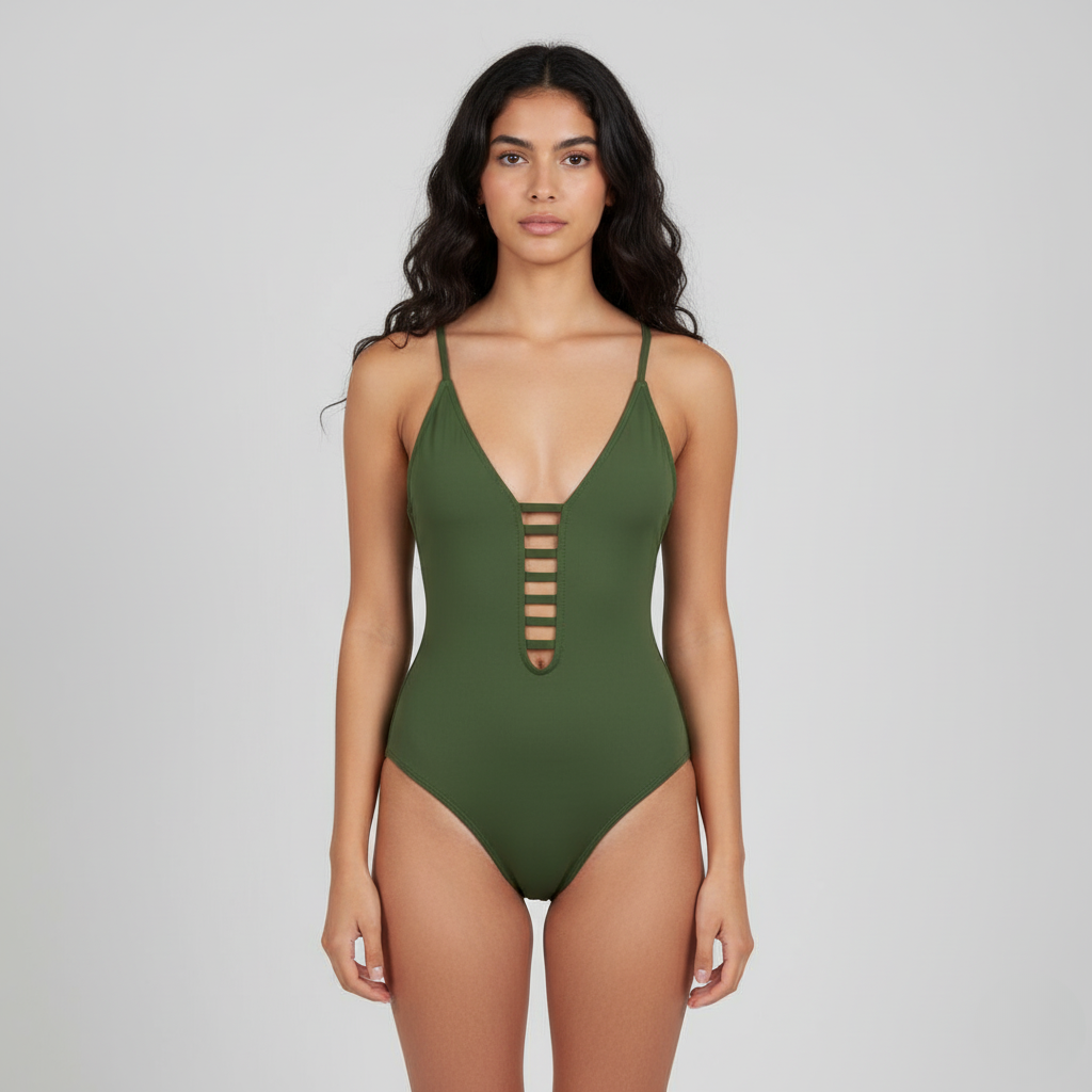 Miami Green Leaf Swimsuit